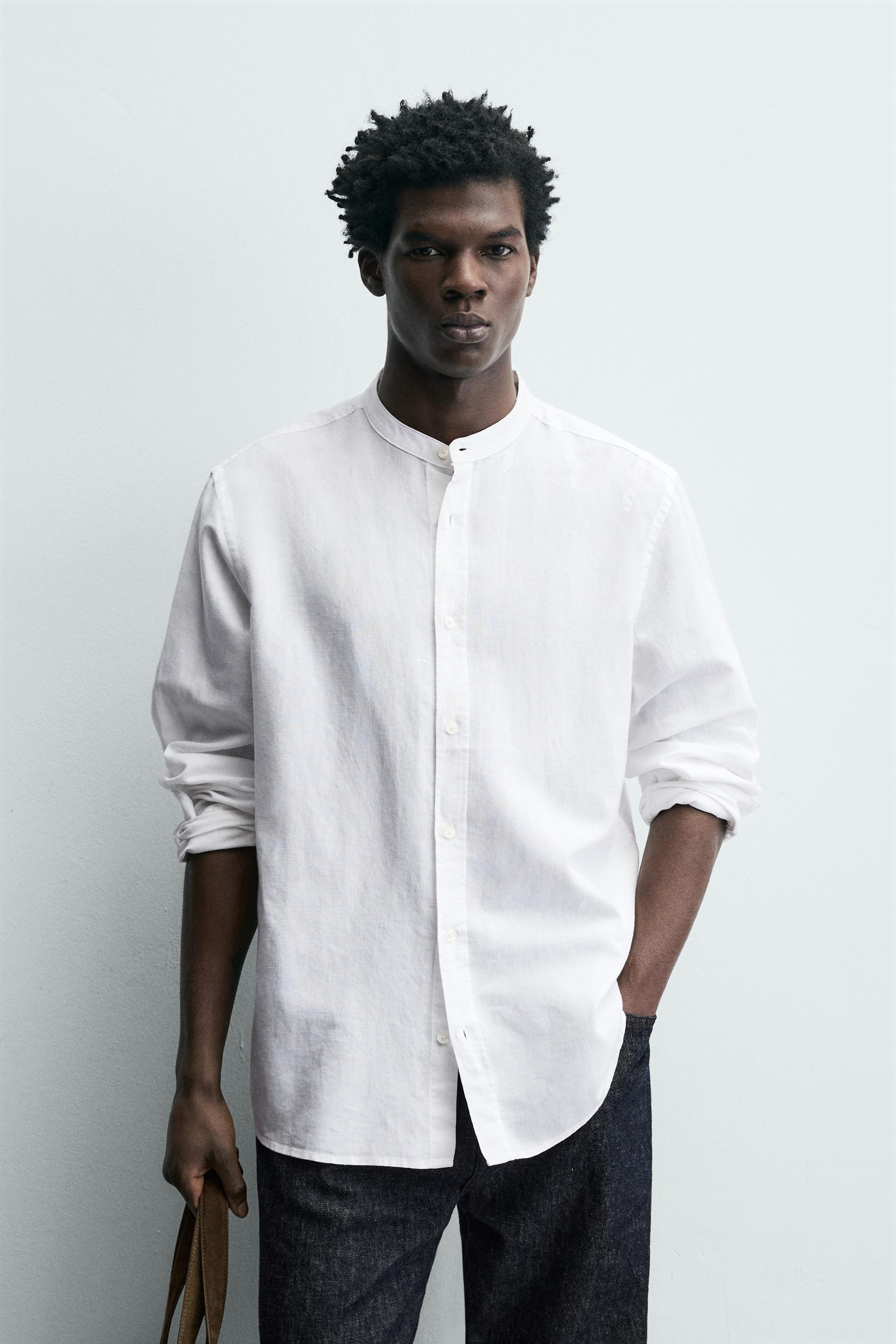 RELAXED FIT LINEN - COTTON SHIRT